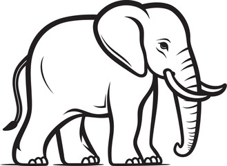 Iconic Elephant Vector Logo Exploring Iconic Representation of Elephants Regal Tusks Vector Design Showcasing Regal Nature of Elephants Tusks