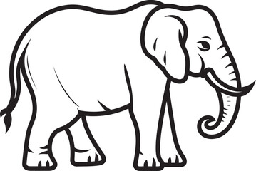 Regal Tusks Vector Design Showcasing Regal Nature of Elephants Tusks Elephantic Majesty Vector Graphics Illustrating Majesty and Grandeur of Elephants