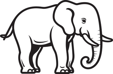 Majestic Elephant Vector Graphics Illustrating the Majestic Beauty of an Elephant Elephant Majesty Vector Logo Portraying the Majestic Aura of Elephants