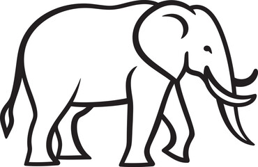 Ivory Elegance Vector Design Showcasing Elegance of Elephant Ivory Elephant Emblem Vector Graphics Featuring Emblematic Elephant Symbolism