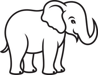 Gentle Giant Vector Logo Celebrating Gentleness and Strength of Elephants Ivory Elegance Vector Design Showcasing Elegance of Elephant Ivory