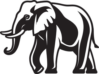 Symbolic Elephant Vector Design Embracing Symbolism of Elephants Tusker Triumph Vector Graphics Symbolizing Triumph and Strength of Elephants
