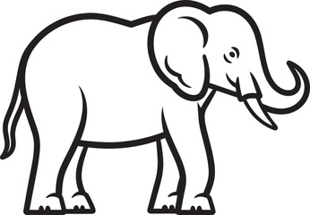 Elephantic Majesty Vector Logo Illustrating Majesty and Grandeur of Elephants Symbolic Elephant Vector Design Embracing Symbolism of Elephants