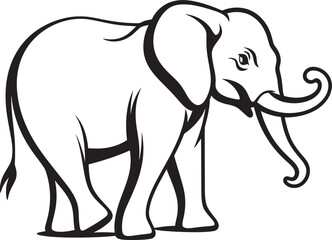 Elephant Majesty Vector Logo Portraying the Majestic Aura of Elephants Elegant Elephant Vector Design with an Elegant Elephant Illustration
