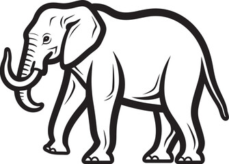 Gentle Giant Vector Design Celebrating Gentleness and Strength of Elephants Ivory Insight Vector Graphics Offering Insight into Importance of Elephant Ivory