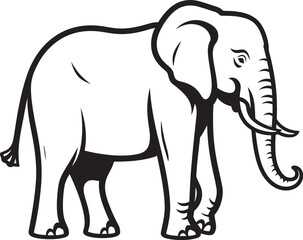 Obraz premium Noble Tusker Vector Design Symbolizing the Nobility of Elephants Elephant Essence Vector Graphics Expressing the Essence of Elephants