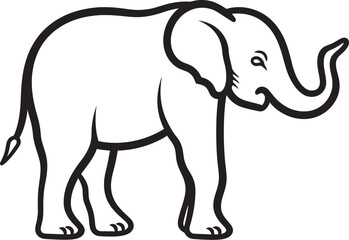 Eloquent Elephant Vector Graphics Conveying the Eloquence of Elephants Iconic Tusker Vector Logo Showcasing the Iconic Status of Elephants