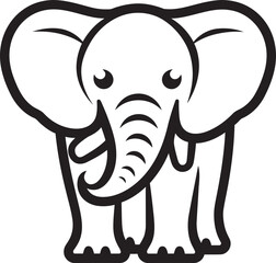 Radiant Regality Vector Logo Radiating the Regal Regality of Elephants Ethereal Essence Vector Design Exhibiting the Ethereal Essence of Elephants