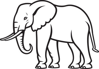 Noble Elephant Vector Design Illustrating the Noble Character of an Elephant Elephant Emblem Emblematic Elephant Icon in Vector Style