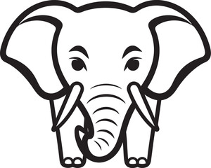 Spiritual Splendor Vector Graphics Reflecting the Spiritual Splendor of Elephants Pristine Purity Vector Logo Illustrating the Pristine Purity of Elephants