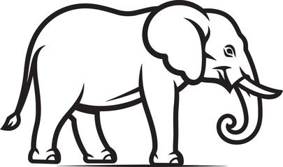 Majestic Elephant Vector Graphics Capturing the Majestic Magnificence of Elephants Elephant Essence Vector Logo Depicting the Essence of Elephants