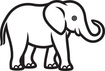 Elephant Aura Vector Logo Radiating the Strong Aura of Elephants Noble Elephant Vector Design Symbolizing the Nobility of Elephants