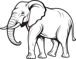 Elephant Essence Vector Design Portraying the Essence of Elephants Elephant Emblem Emblematic Elephant Icon in Vector Style