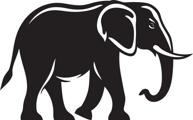 Elephant Elegance Vector Design Featuring a Graceful Elephant Illustration Regal Pachyderm Vector Graphics Depicting a Stately Elephant