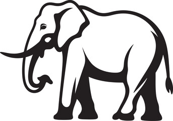Elephant Emblem Emblematic Elephant Icon in Vector Form Noble Elephant Vector Logo Featuring the Noble Stature of an Elephant