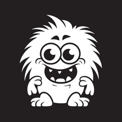 Merry Monster Meander Vector Graphics and Logo Assortment Serendipitous Monster Serenity Vector Logo and Design Elements