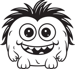 Heartwarming Monster Haven Vector Designs for Adorable Creatures Peculiar Monster Parade Vector Graphics and Logo Ensemble