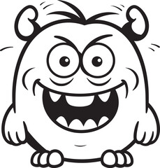 Serene Monster Soiree Vector Designs Depicting Emotional Creatures Whimsical Monster Whims Vector Graphics and Logo Collection