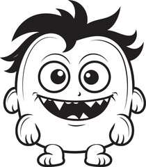 Whimsical Monster Whims Vector Graphics and Logo Collection Gleeful Monster Gathering Vector Logo and Design Assortment