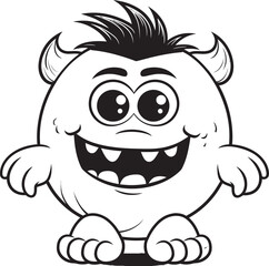 Fun loving Monster Fest Vector Logo and Graphics Compilation Enigmatic Monster Ensemble Vector Graphics of Adorable Creatures