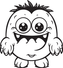 Delightful Discoveries Emotional Cartoon Monster Vector Logo and Design Showcase Tender Tidings Cute Monster Vector Graphics and Icon Assortment