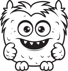 Blissful Bunch Emotional Cartoon Monster Vector Logo and Design Assortment Whimsical Whispers Cute Monster Vector Graphics and Icon Compilation