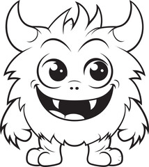 Serene Sagas Cute Monster Vector Graphics and Icon Ensemble Blissful Banter Emotional Cartoon Monster Vector Logo and Design Assortment