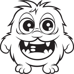 Obraz premium Emotional Creature Creations Vector Logo and Icon Set Playful Monster Parade Vector Graphics of Cute Cartoon Monsters