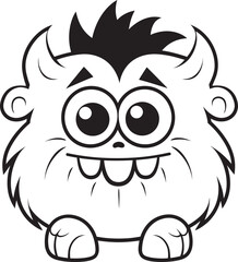 Fototapeta premium Joyful Monster Jamboree Vector Graphics of Cute Cartoon Monsters Animated Monster Affair Vector Logo and Design Assortment