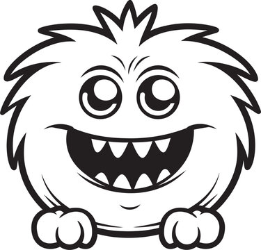 Cheerful Monster Crew Vector Graphics and Logo Ensemble Adorable Monster Madness Vector Logo and Icon Set