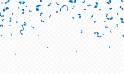 Fotobehang Confetti ribbon background, Shiny confetti png. Holiday. birthday. Valentine’s Day. Vector illustration © জুনাইদ আদিব