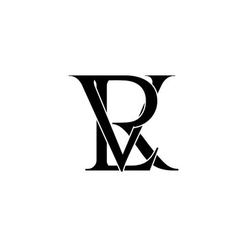 vrl initial letter monogram logo design