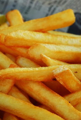 Crispy Golden French Fries Up Close Delight