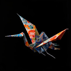 折り紙で折った鶴 - obrazy, fototapety, plakaty