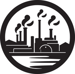 Polluted Perspectives Vector Graphics and Icons Illustrating Environmental Contamination Urban Smog Vector Logo and Design Embodying City Air Contamination