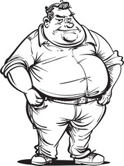 Plump Power Vector Graphics Showcasing the Fat Man Emblem Chubby Champ Vector Logo and Design with the Fat Man Icon