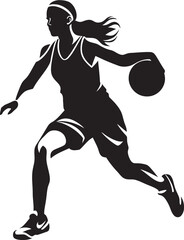 Slam Queen Vector Logo and Design Featuring a Female Basketball Players Dunk Dunk Dazzle Vector Illustration of a Female Basketball Player Slamming the Ball