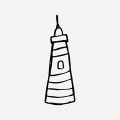 Sea Lighthouse Doodle
