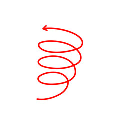 Vector hand drawn red spiral lines