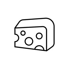 Cheese outline icons, minimalist vector illustration ,simple transparent graphic element .Isolated on white background