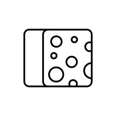 Cheese outline icons, minimalist vector illustration ,simple transparent graphic element .Isolated on white background