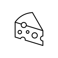 Cheese outline icons, minimalist vector illustration ,simple transparent graphic element .Isolated on white background