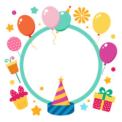 Birthday Collage Picture Frame Vector