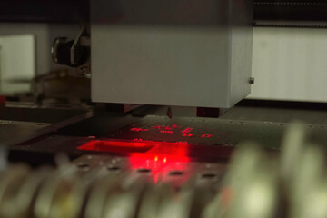 Infrared illumination on infrared soldering station.