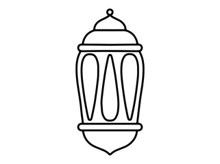 Ramadhan Kareem Lantern Line Art