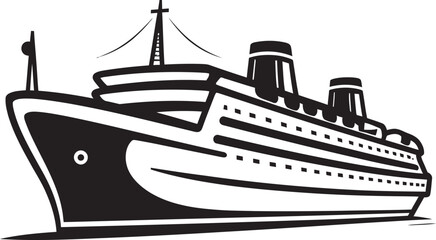 Obraz premium Harmony Hull Musical Artist Ship Emblematic Design Rhythmic Rudder Ship Logo Reflecting Musicians Artistry