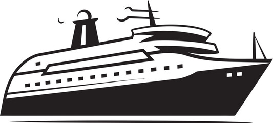 Serenade Sloop Musical Ship Icon with Artistic Flair Crescendo Cutter Vector Ship Emblem for Musicians