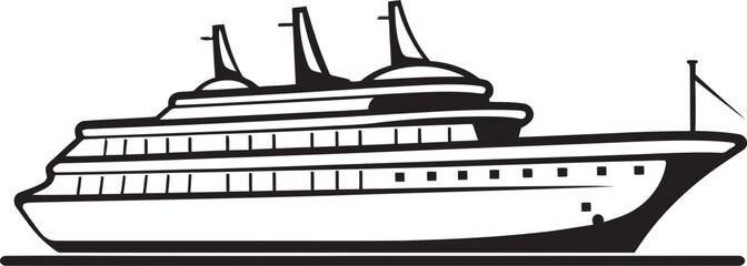 Melody Mariner Vector Ship Emblem for Musical Artists Harmonic High Seas Ship Logo Reflecting Musical Artistry