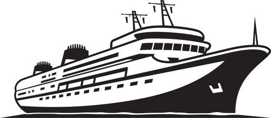 Symphonic Seafaring Musician Artist Ship Design Acoustic Odyssey Ship Logo Embracing Musician Artistry