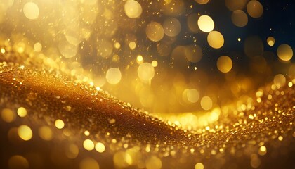 golden christmas lights background